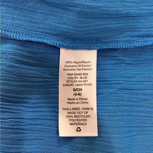 Scoop Boho Tiered Blue Maxi Skirt Women’s Size Small - Picture 6 of 6